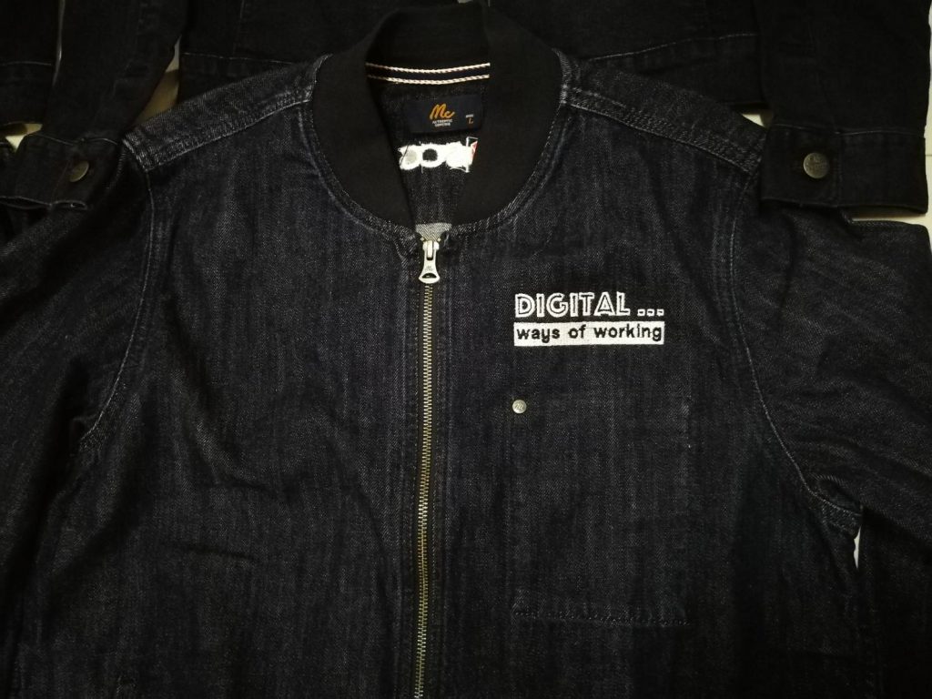 รับปักเสื้อแจ็คเก็ตยีนส์