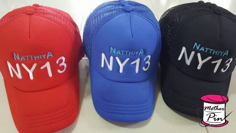งานปักหมวกตาข่าย ร้าน NY-13