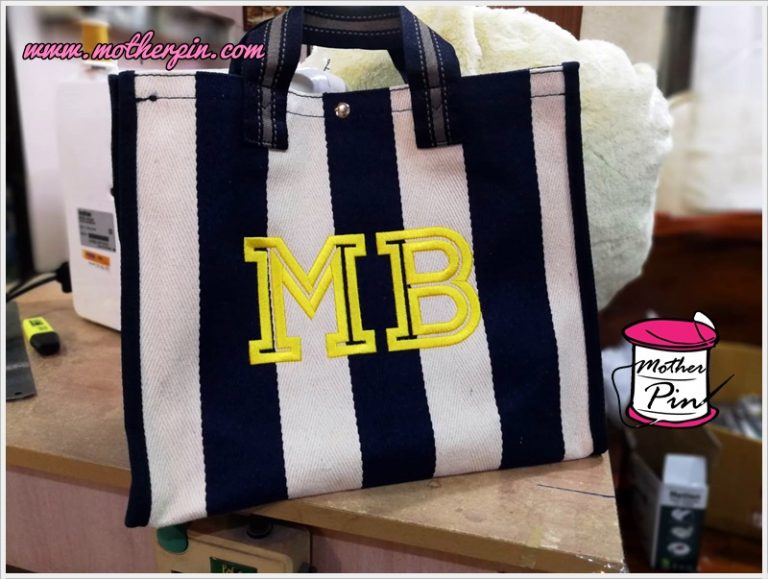งานปักกระเป๋าถือ MB ดีไซน์สวย