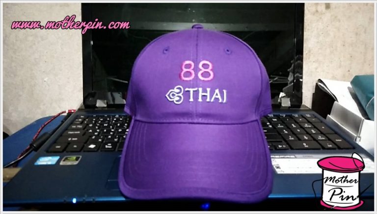 งานปักหมวกและเสื้อแจ็ตเก็ต การบินไทย