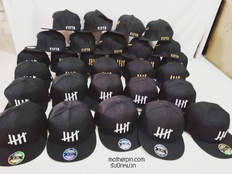 งานปักหมวกกลุ่ม หมวกฮิปฮอป FIFTH