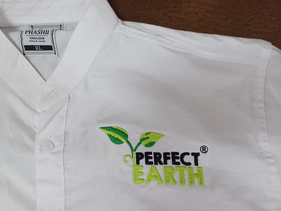 ปักเสื้อเชิ้ตคอจีน