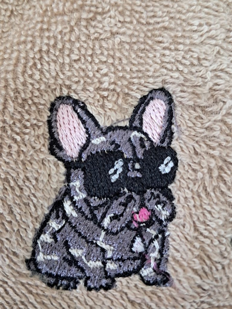 ปักการ์ตูนผ้าเช็ดตัว